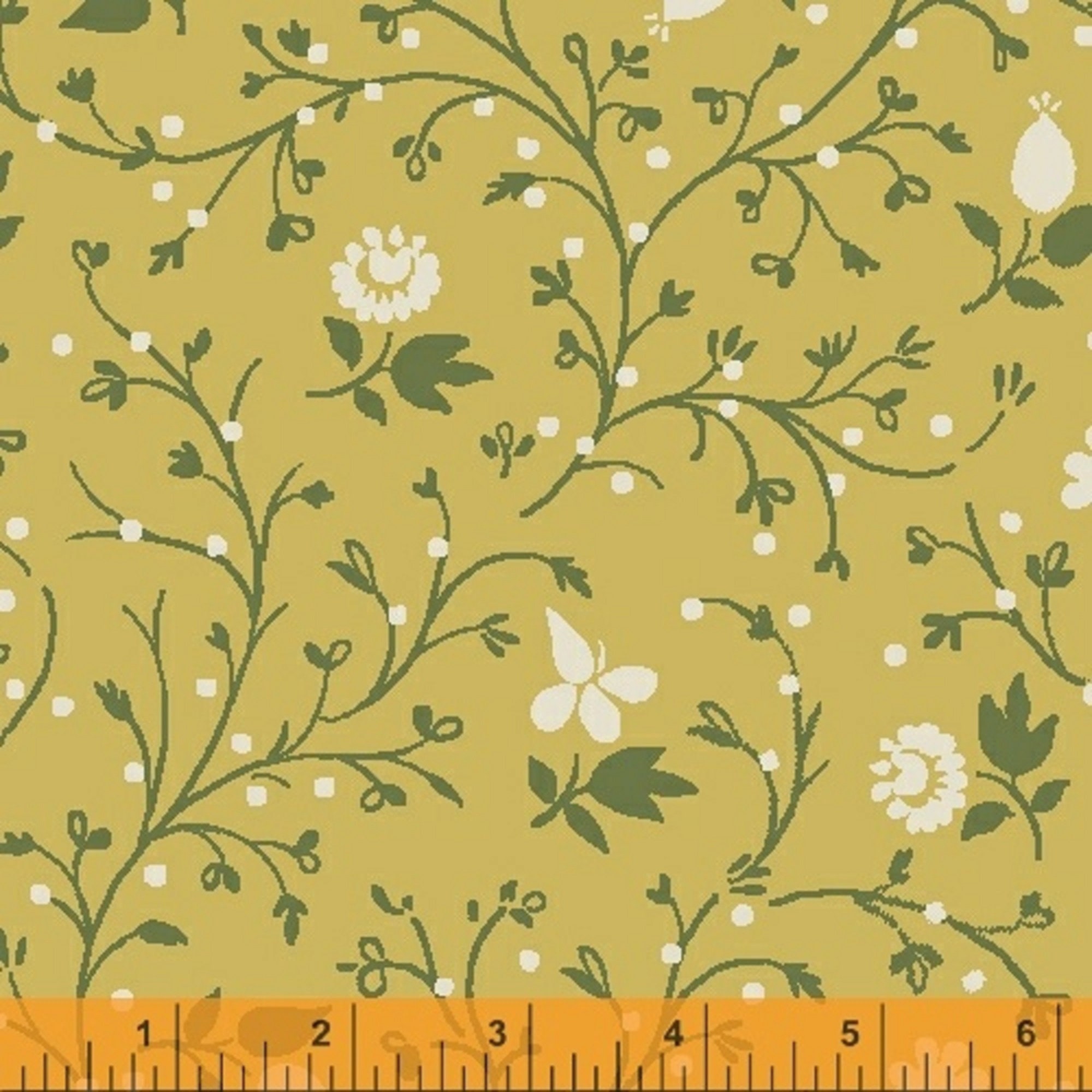 Postage Stamp by Windham 41678 gold sold by 1/2 yd