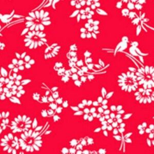 Lovebirds by Lake House Dry Goods 12010-cherry one 25" remnant