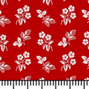 Redwork Revival by Color Principle by Henry Glass 8363-88 sold by yard