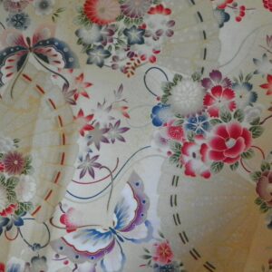 Fans, Flowers, Butterflies by Quilt Gate HR3950-11 sold by 1/2 yd.