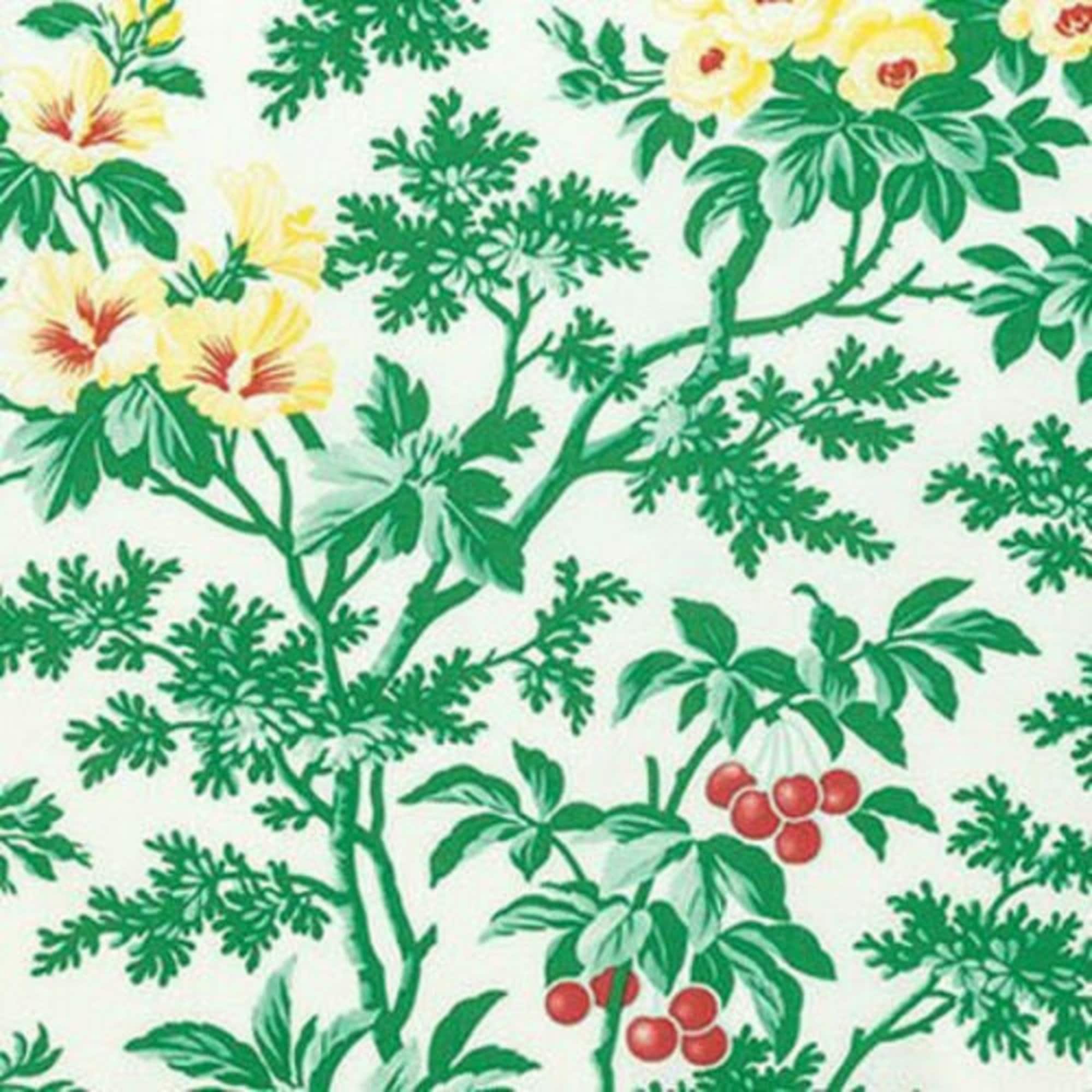 Fruta Y Flors by Verna Mosquera for Free Spirit PWM138 Cherry Hill one yard 12" remnant