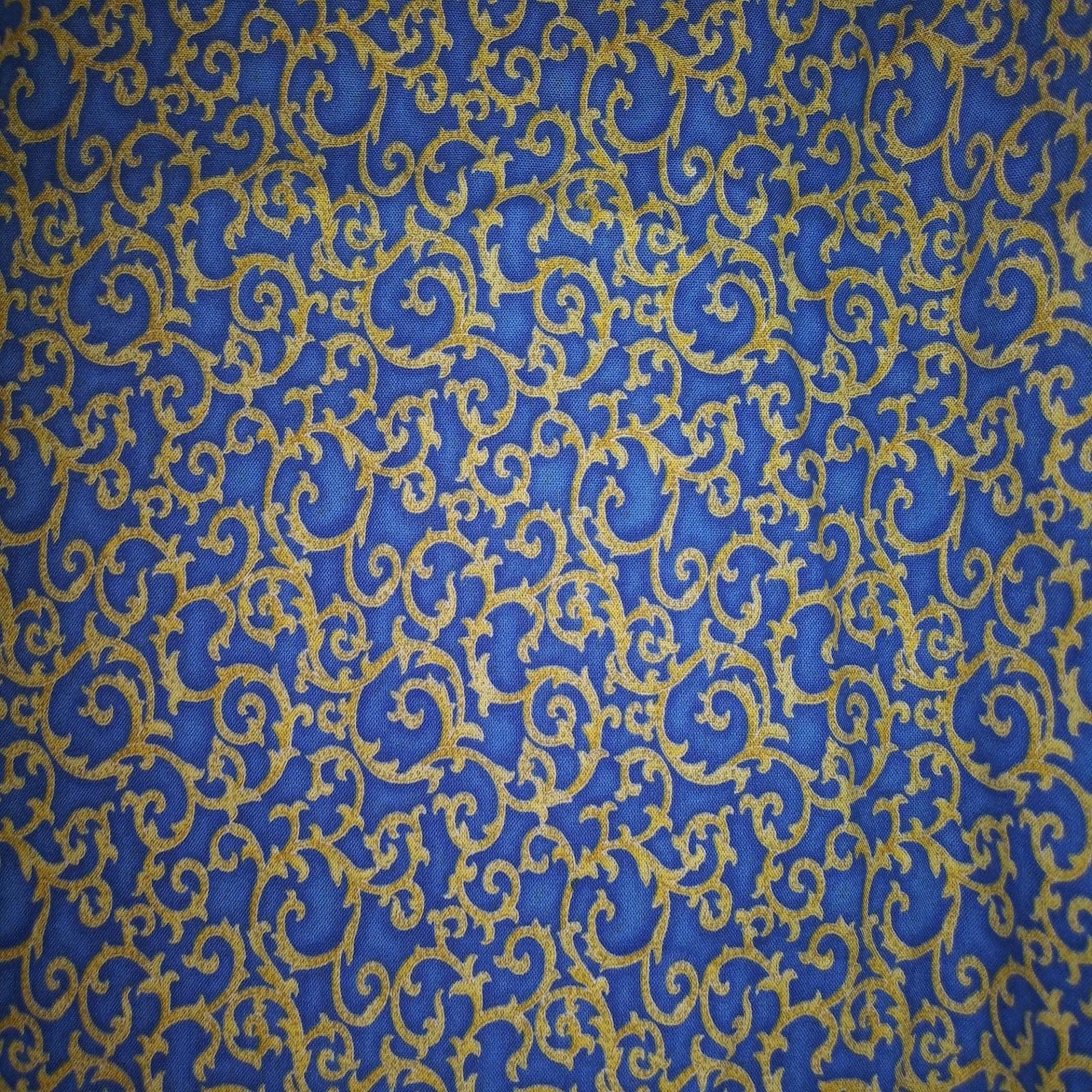 Arabella by Benartex 4187-Blue Scroll  sold by 1/2 yd.