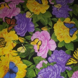 Butterflies and Floral by Timeless Treasures c1159 one yard remnant