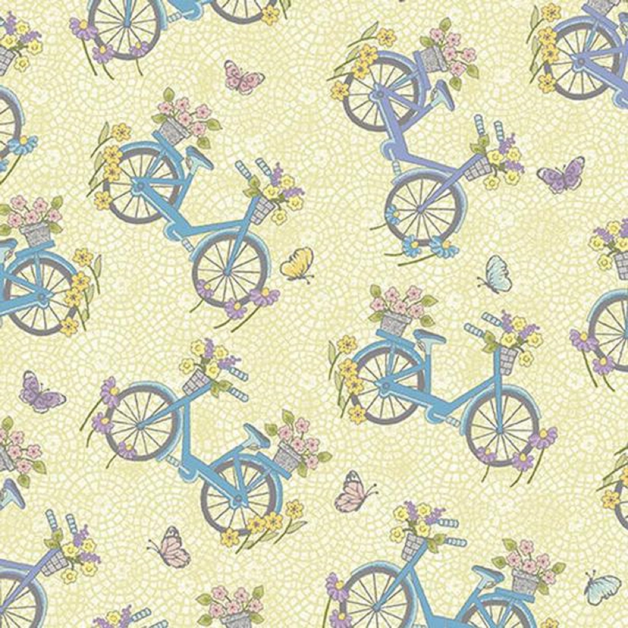 Butterfly Garden by Cheryl Haynes for Benartex 06361-30 Yellow sold by the 1/2 yd.