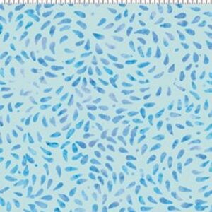 Fresh Batiks by Clothworks 009-32 Aqua Drops sold by the 1/2 yd.