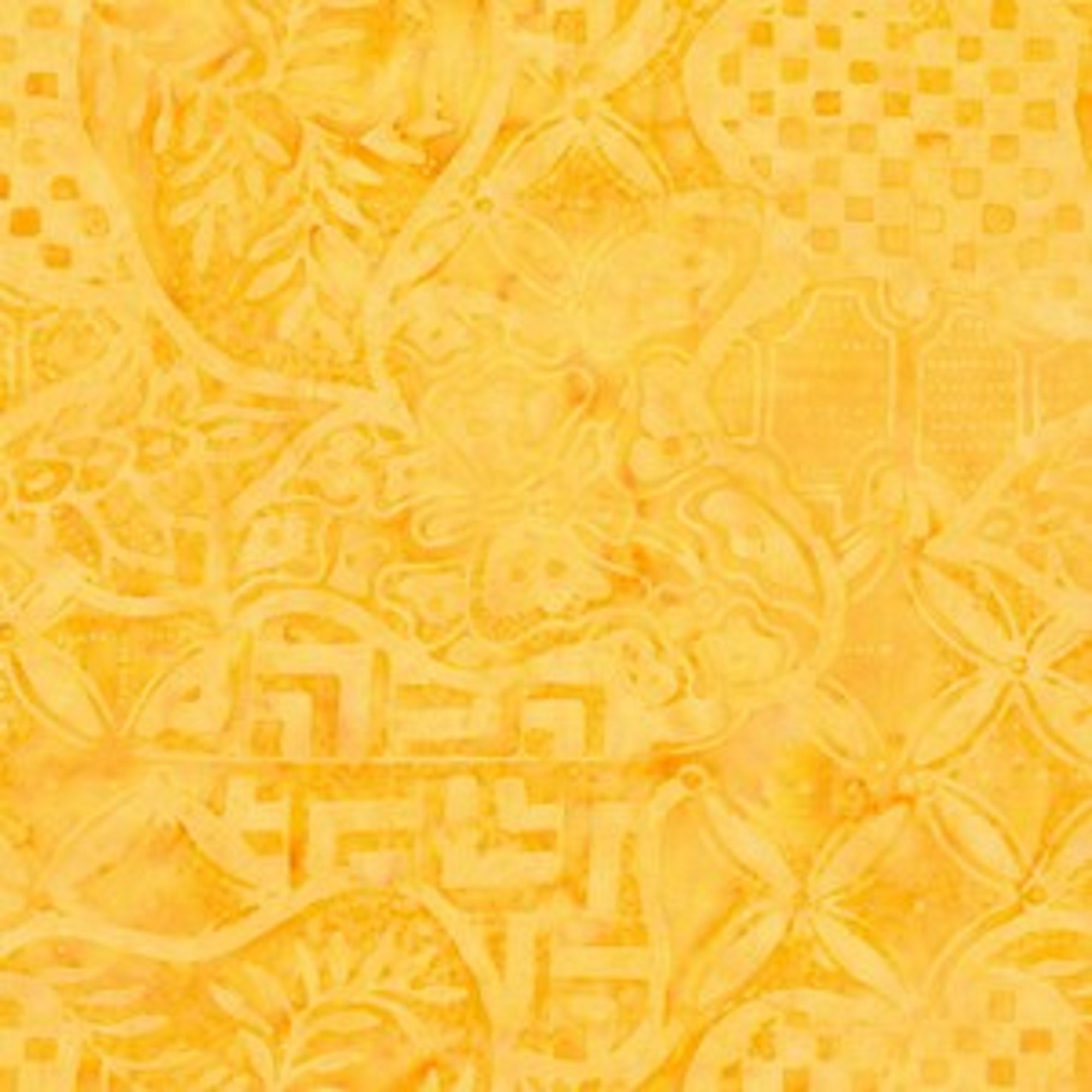 Tonga Batiks by Daniela Stout for Timeless Treasures B7166 Daffodil sold by the 1/2 yd.