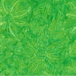Tonga Batiks by Daniela Stout for Timeless Treasures B7125 Lime sold by the 1/2 yd.