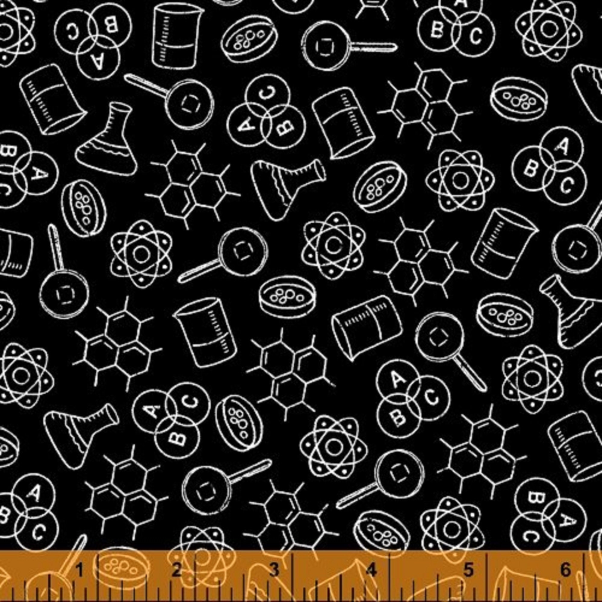 It's Elemantary by Rosemarie Lavin for Windham Fabrics 52040-1 sold by the 1/2 yd.
