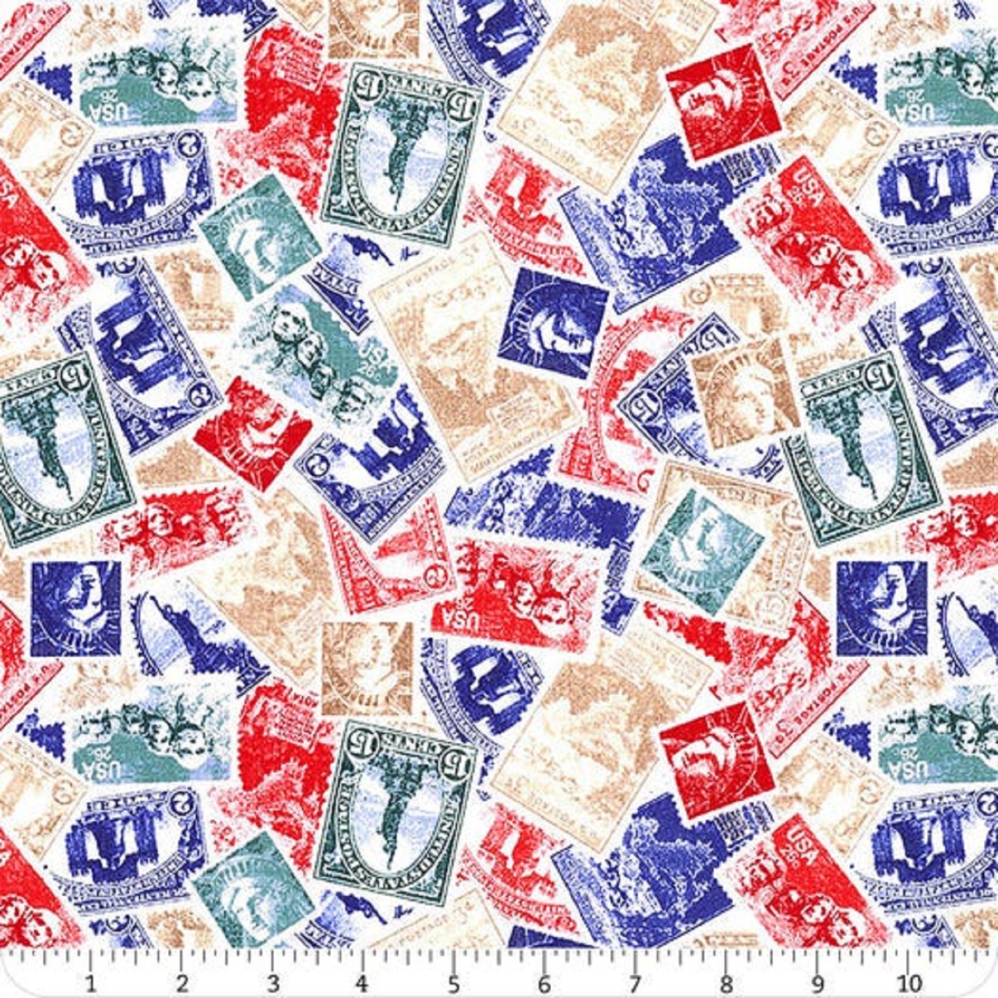 We The People by Whistler Studios for Windham Fabrics 52587-X Multi sold by the 1/2 yd.