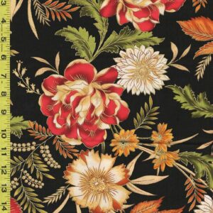 Radiance "Radiant Garden" by Kanvas 9741M Black sold by the 1/2 yd.