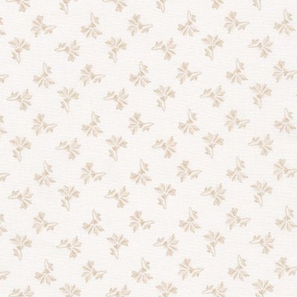 Pretty Sweet Tonal Flower Spray by Debbie Beaves for Robert Kaufman 20153-14 Cream sold by the 1/2 yd.