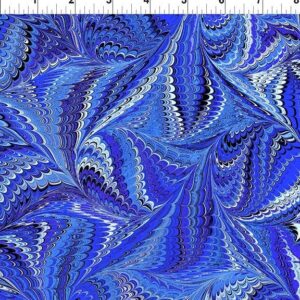 Marble Essence "Kite Papers" by Jason Yenter for In The Beginning 6JYM-1 Crystal Blue one yard 27" remnant