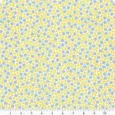 Let's Play "Packed Flowers" by Timeless Treasures 8997 Blue sold by the 1/2 yd.
