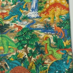 Dinosaur Print by Joan Messmore for Cranston Print Works sold by the 1/2 yd.
