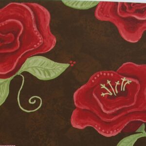 Rebel Roses by Heather Mulder Peterson for Henry Glass 2862-9 Brown one yard only.