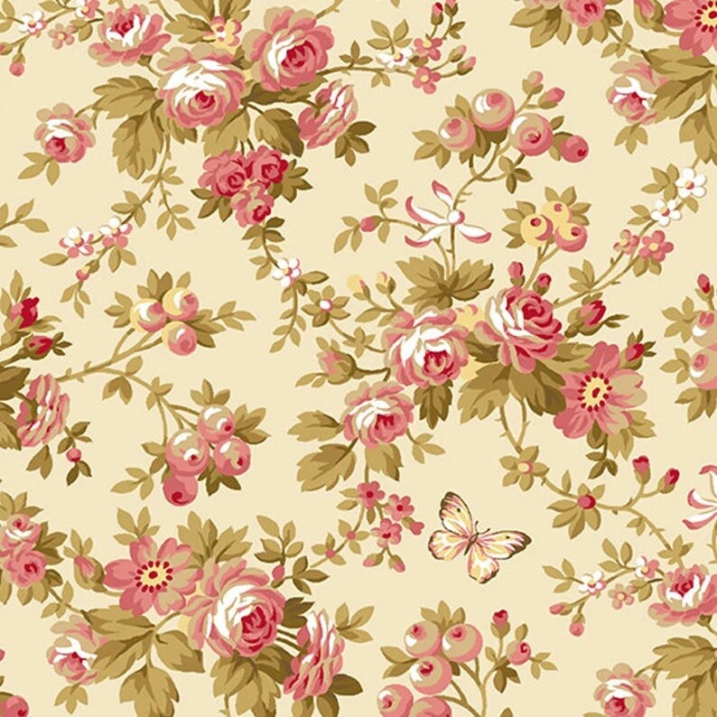Agatha's Garden by Kathy Hall for Andover 9317 sold by 1/2 yd.
