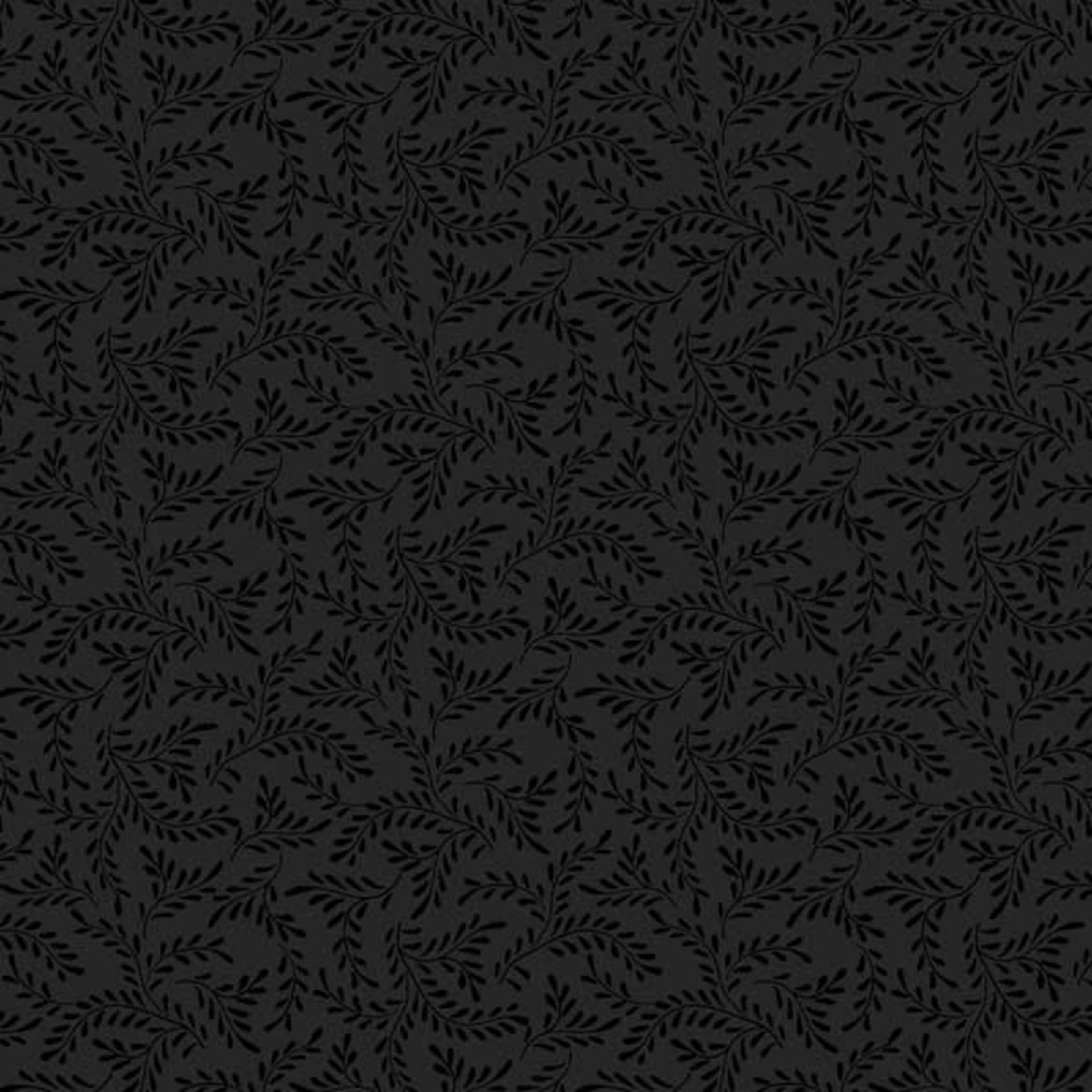 Midnight Essentials Sprigs by Wilmington Prints 39095-999 Black one yard 12" remnant