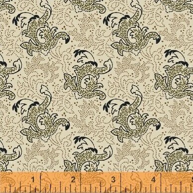 Kindred Spirits by Jill Shaulis for Windham Fabrics 42319 Crean sold by the 1/2 yd.