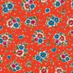 Curio Cabinet by Maywood Studio YD-MAS10134-Red sold by the 1/2 yd.