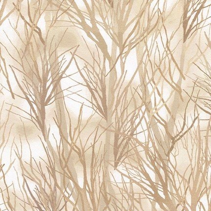 Winter Visitors by Hyun Joo Lee for Robert Kaufman AYHD 20223-160 Taupe sold by the 1/2 yd.