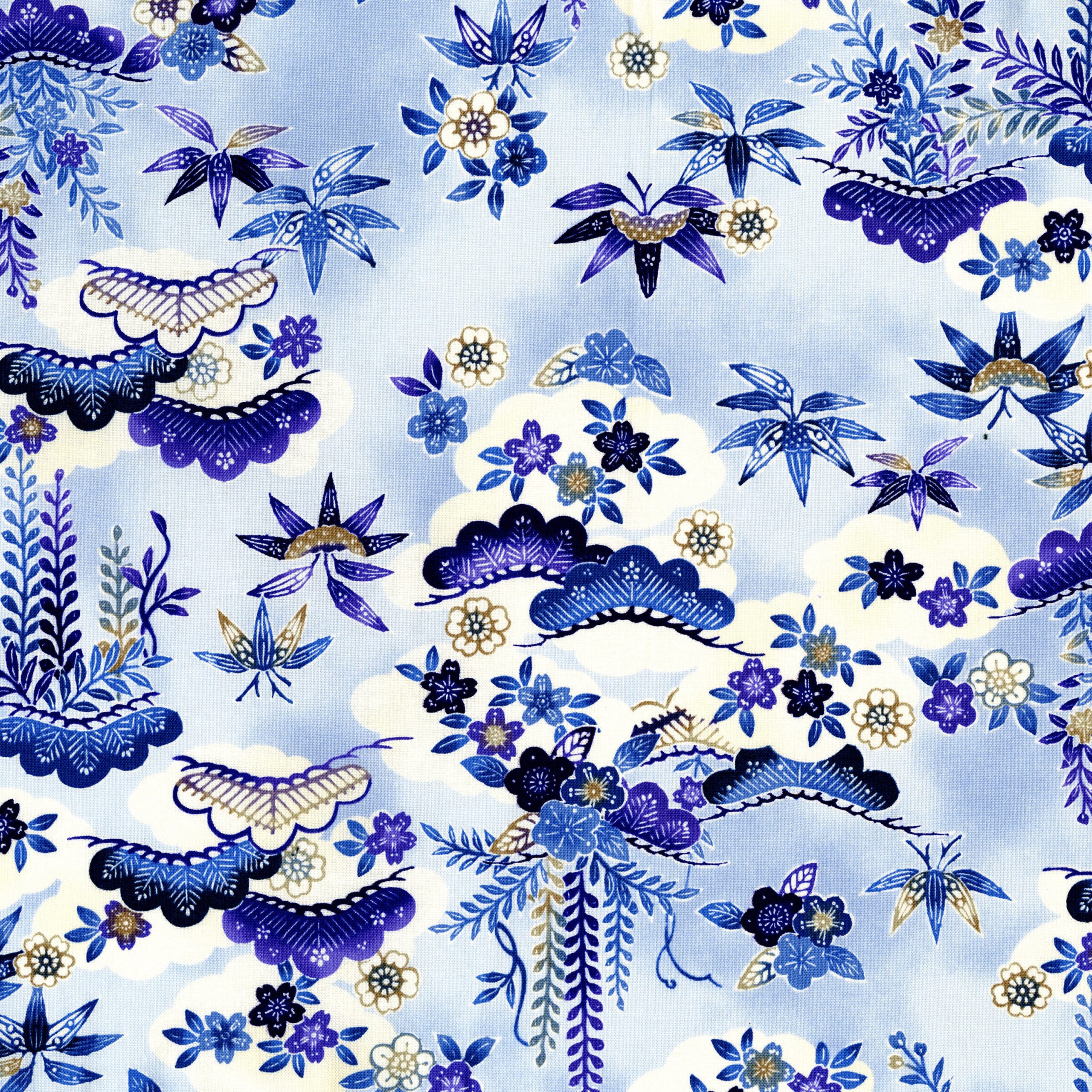 Indigo Essence by Yuko Hasegawa for RJR Fabrics 2701-001 one yard remnant