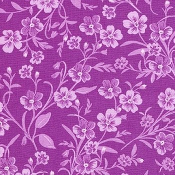 Wildflowers Flowerhouse Collection by Debbie Beaves for Robert Kaufman 20291-22 Violet sold by the 1/2 yd.