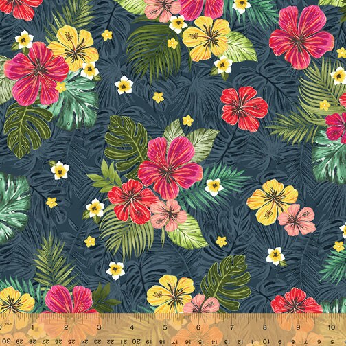 Isla by Whistler Studios for Windham 51780-2 Navy sold by the 1/2 yd.