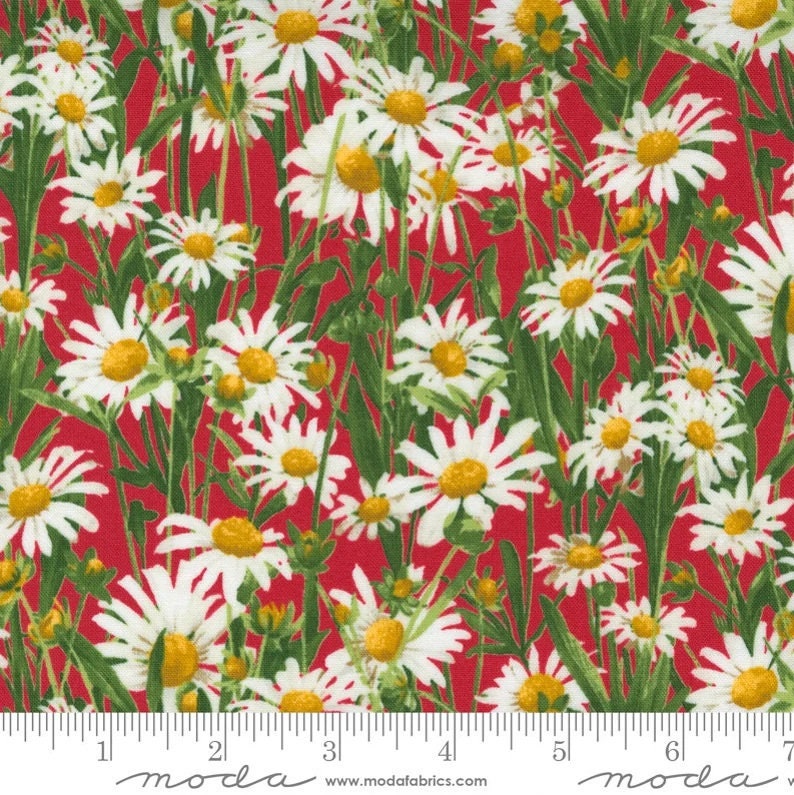 Wildflowers Poppy by Moda 33623-18 sold by the 1/2 yd.