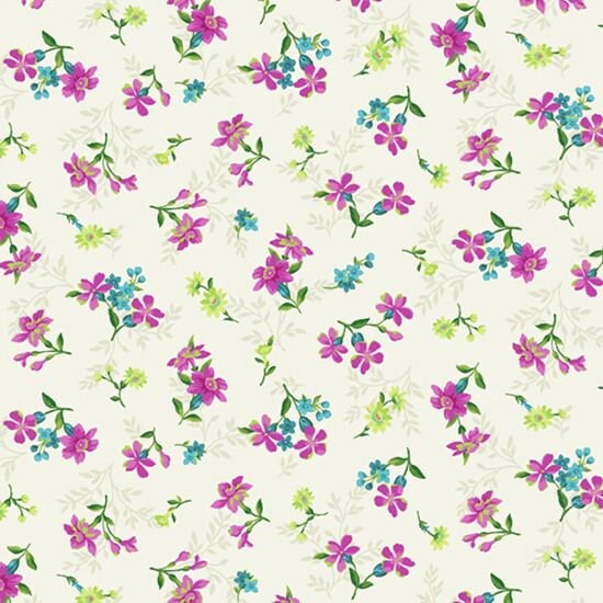 Bungalow Garden by Laura Berringer for Marcus Fabrics R210224 Cream sold by the 1/2 yd.