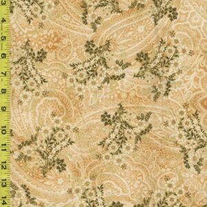 Radiance Ferns by Greta Lynn for Kanvas 9744M-70 Beige sold by the 1/2 yd.