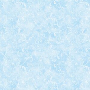 Essentials Filigree by Cynthia Coulter for Wilmington 42324-400 Lt. Blue sold by the 1/2 yd