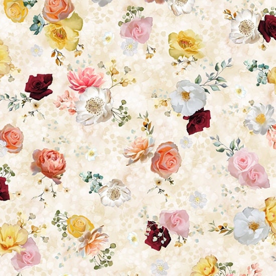Pins and Needles by Hoffman Calif. U5086-20 Natural sold by the 1/2 yd.