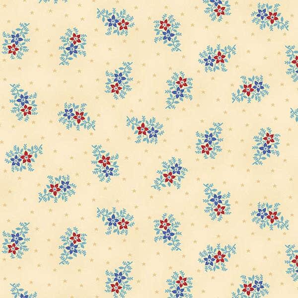 Summer Festival by Color Principle for Henry Glass 8207-44 Cream sold by the 1/2 yd.