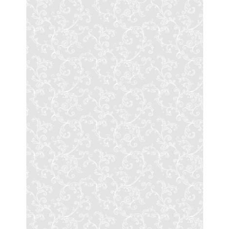 Essentials Filigree by Cynthia Coulter for Wilmington 42324-100 White on White sold by the 1/2 yd