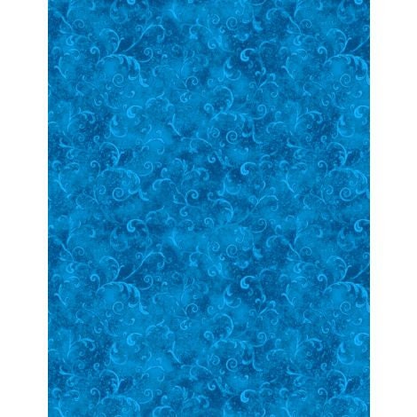 Essentials Filigree by Cynthia Coulter for Wilmington 42324-441 Blue sold by the 1/2 yd