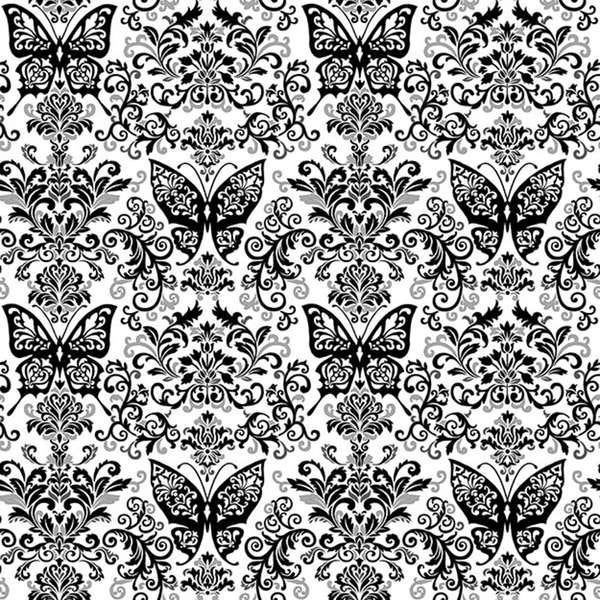 Black, Whiter, & Current by Color Principle for Henry Glass 8304-90 1-1/2 yard remnant