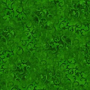 Essentials Scroll by Wilmington Prints 1077-89025-777 Holly Green sold by the 1/2 yd.