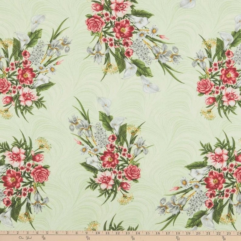 Magnificent Blooms Bouquet by Jackie Robinson for Benartex 06782-40 sold by the 1/2 yd.
