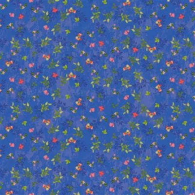 Feathered Friends by Sue Zipkin for Clothworks Y3495-91 Blue sold by the 1/2 yd.
