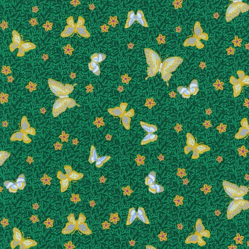 Midnight Nectar by Robert Kaufman 21186-270 Meadow sold by the 1/2 yd.
