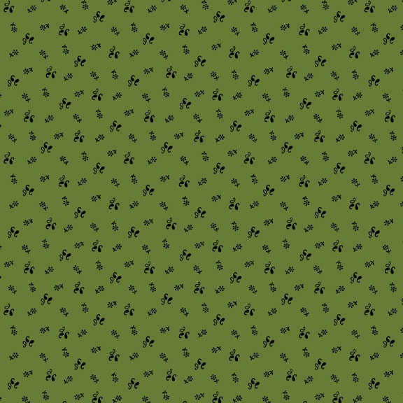 Vintage Viridians by Sheryl Johnson for Marcus Fabrics R3133-Green one yard remnant
