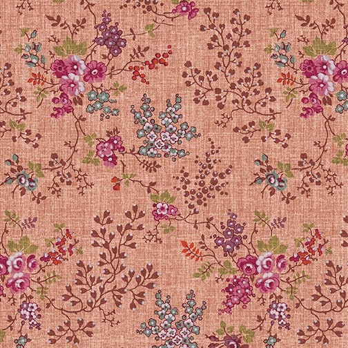 English autumn by Jan Shore for Benartex 9444-36 Peach sold by the 1/2 yd.