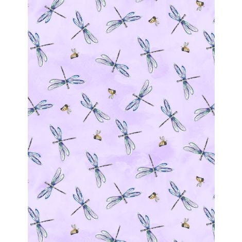 Fanciful Flight by Lori Seibert for Wilmington Prints 3029-11175-696 Purple sold by the 1/2 yd.