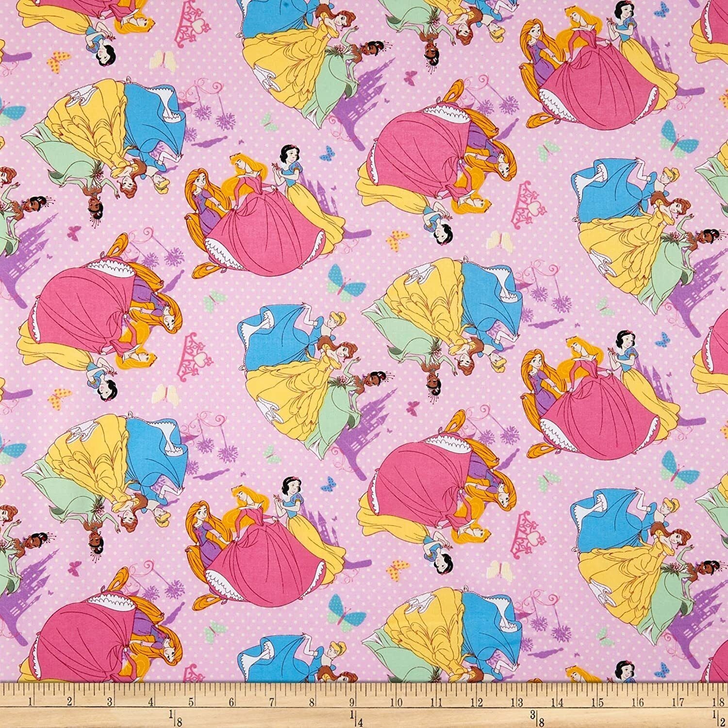 Multi-Toss Princesses by Springs Creative CP42705 Pink 1-1/2 yd. remnant