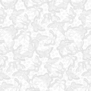 Hue by Timeless Treasures C6565 White on White 30" Remnant