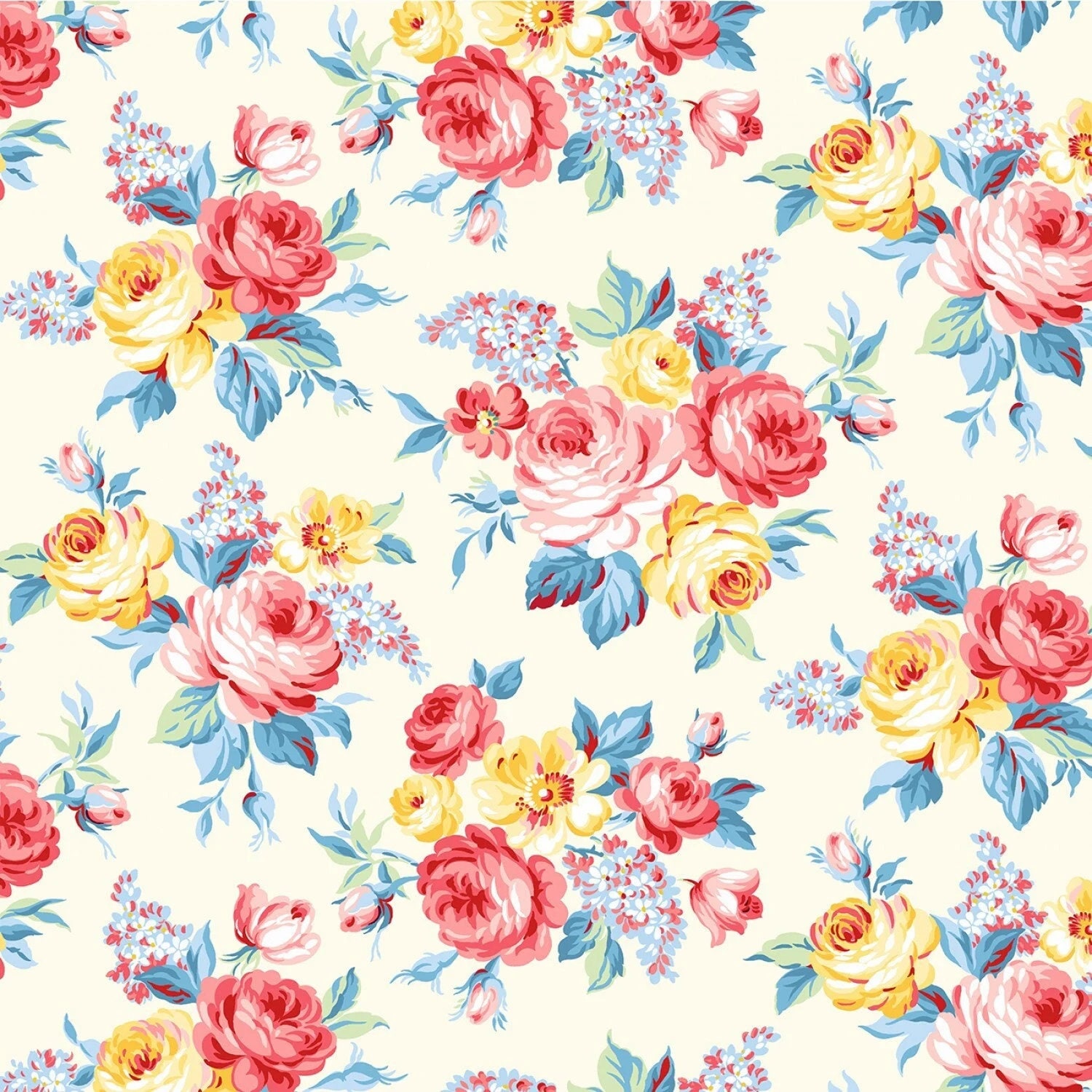 Farmstand Flowers by Michael Miller CX9225-Peach one yard 30" remnant