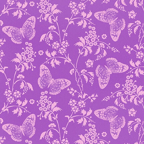 Victoria Tonal Butterfly by Blank Quilting 2433-25 Violet sold by the 1/2 yd.