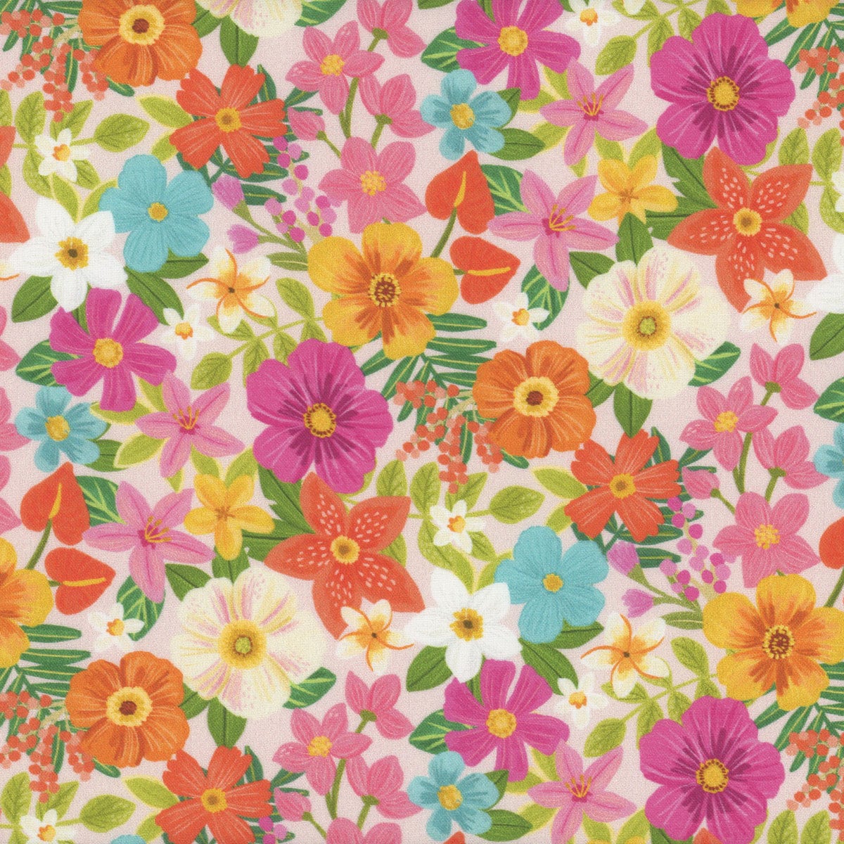 Forever Summer by Olivia Gibbs for Timeless Treasures 1327-Multi sold by the 1/2 yd.