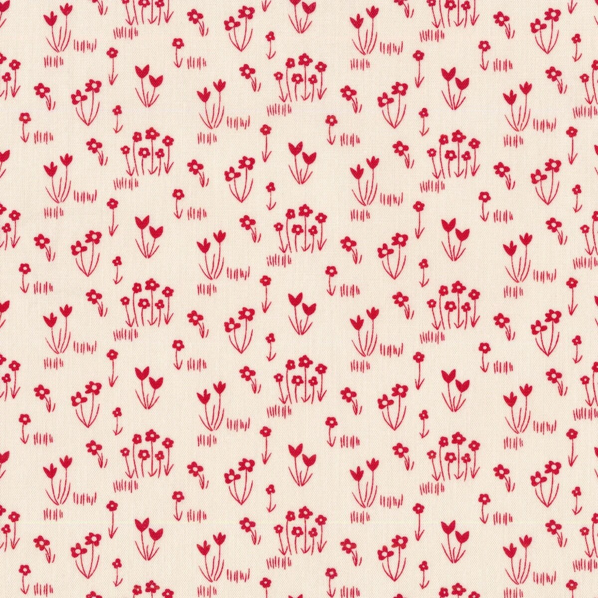 Red Hot by Assorted Designers for Riley Blake Designs C11671 Cream sold by the 1/2 yd.