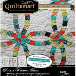 Double Wedding Ring Quilt Pattern with Interfacing by Mattie Rhodes for Quiltsmart Queen/King